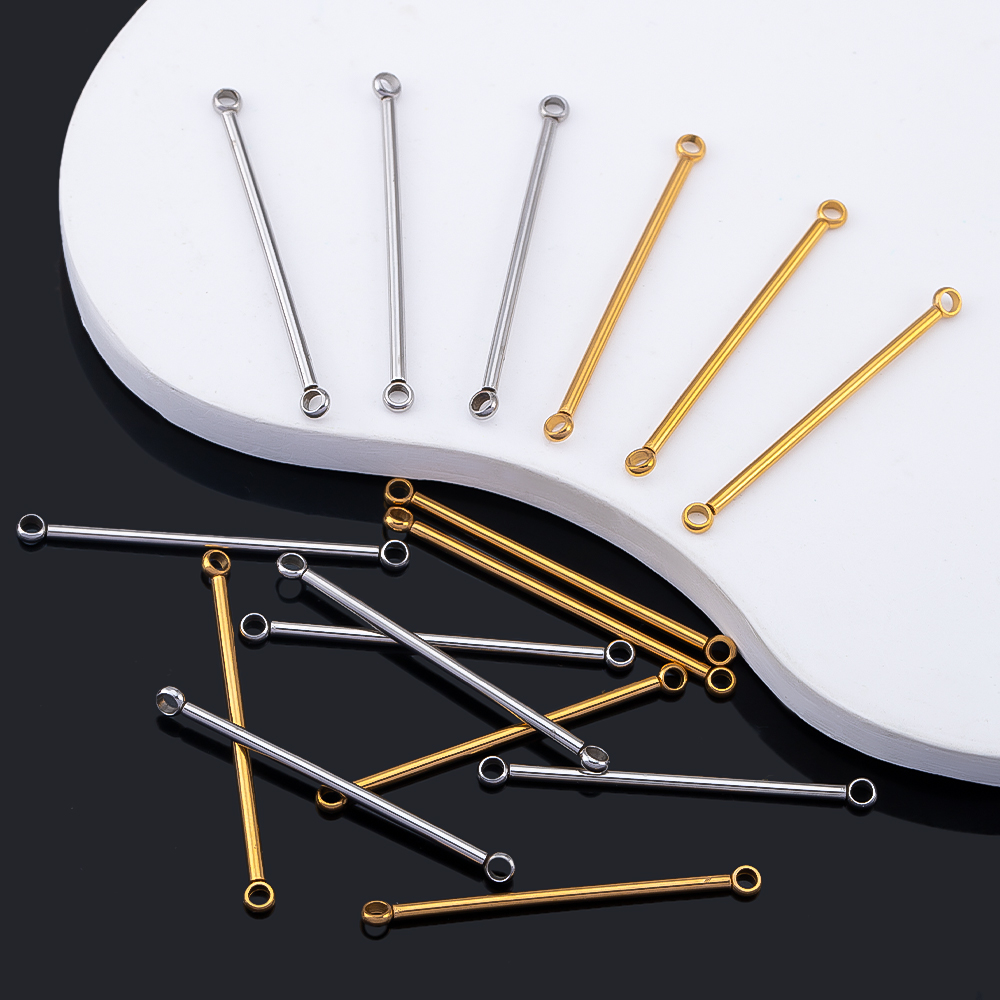 Jewelry Making Eye Pins - 10 Pieces of Stainless Steel Double