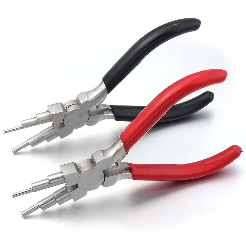 Jewelry Making Round Nose Pliers - 6-in-1 Carbon Steel Round Nose Jewelry
