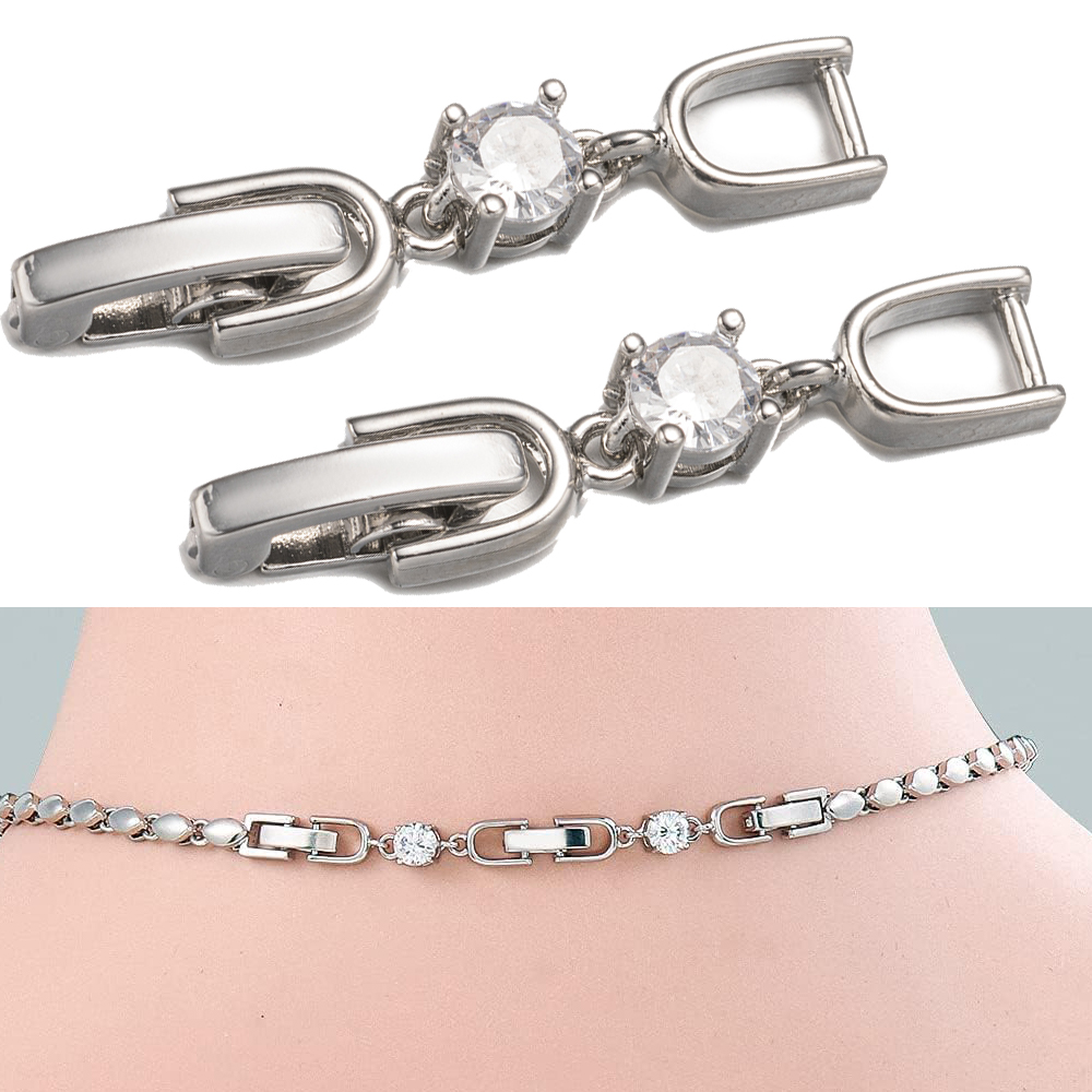 Jewelry Making Gold - 5pcs White Gold Plated Crystal Rhinestone
