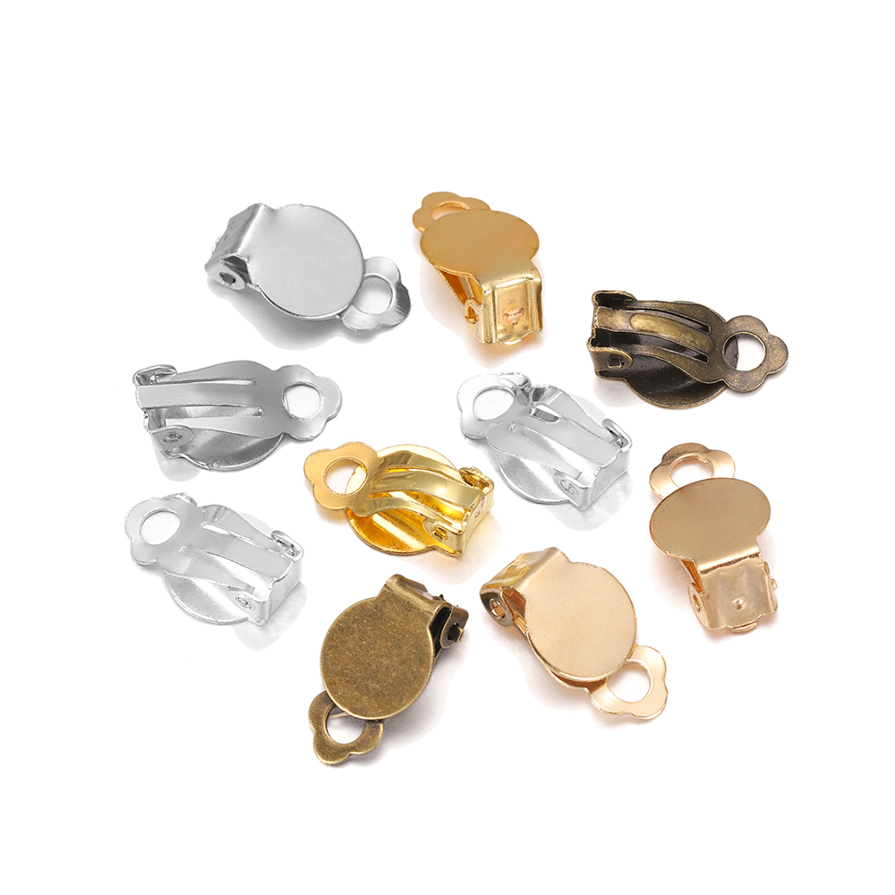 50pcs/Lot 10mm Meatl Ear Clips - Jewelry Making Soldering Kit 评论和价格