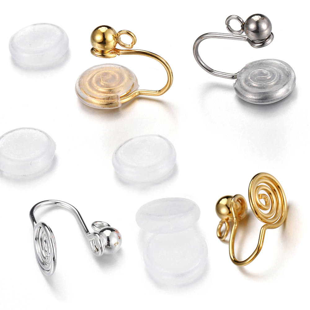10pcs Stainless Steel Ear Clip - Jewelry Making Soldering Kit 评论和价格