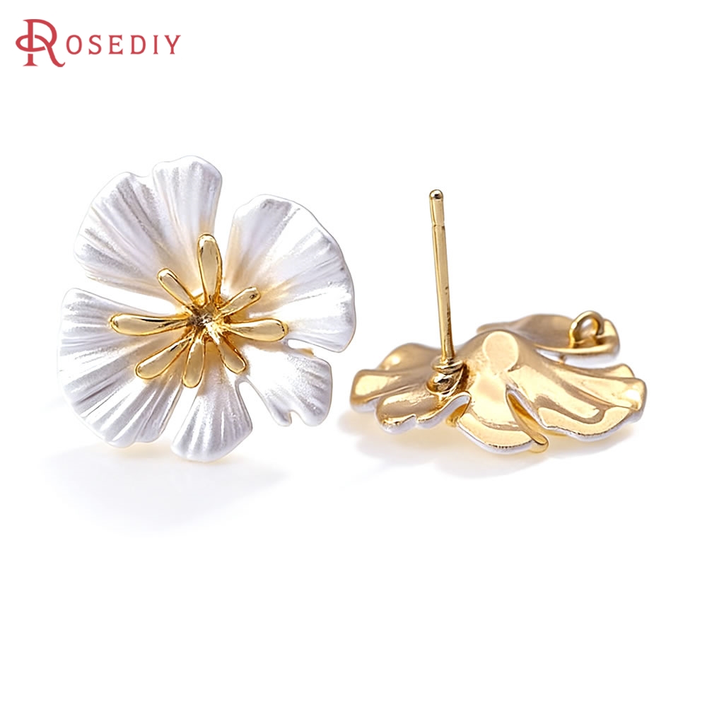 18K Gold Color Brass Flower St - Jewelry Making Gold 评论和价格