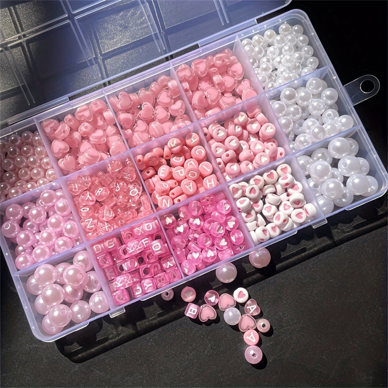 10-Piece Pink Alphabet Box, Ac - Jewelry Making For Beginners 评论和价格