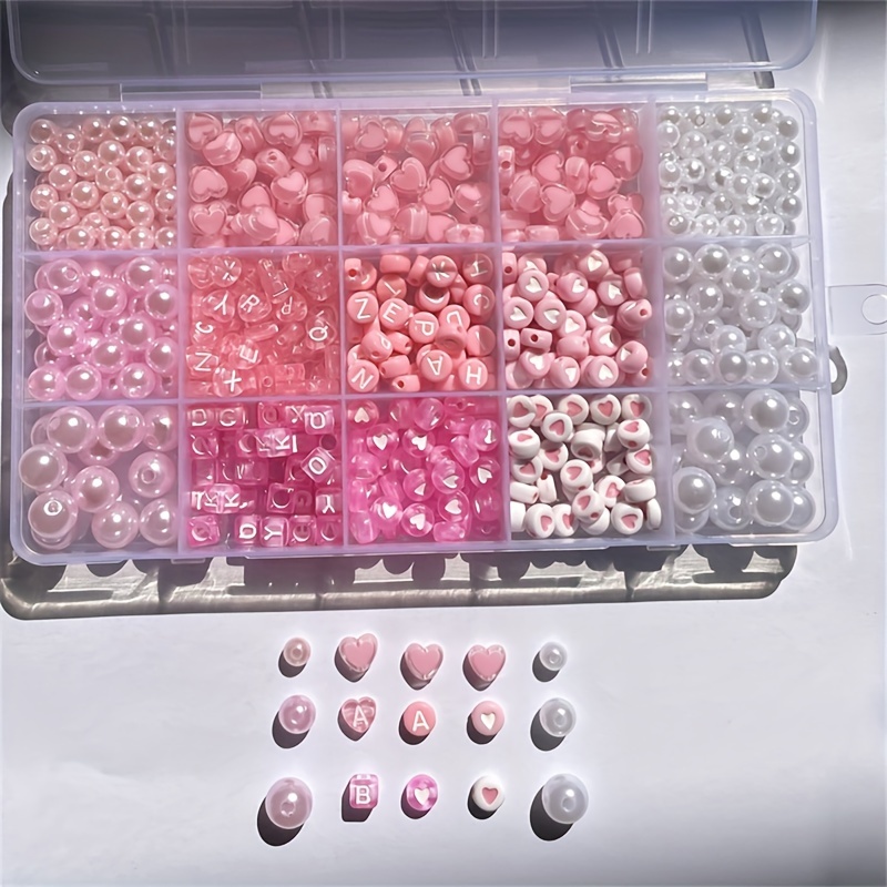 10-Piece Pink Alphabet Box, Ac - Jewelry Making For Beginners 评论和价格