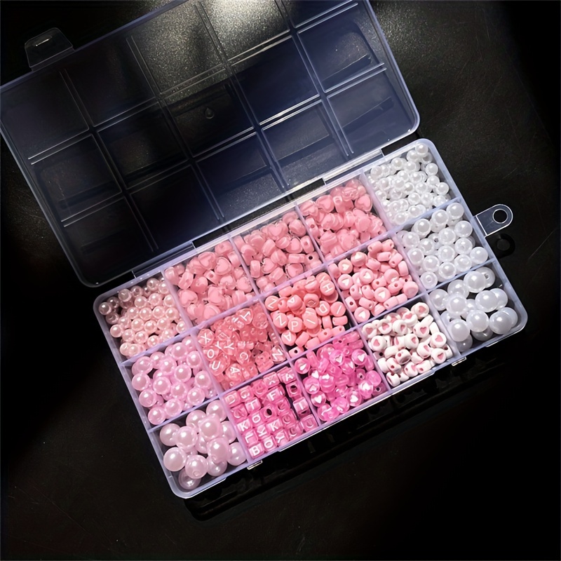 10-Piece Pink Alphabet Box, Ac - Jewelry Making For Beginners 评论和价格