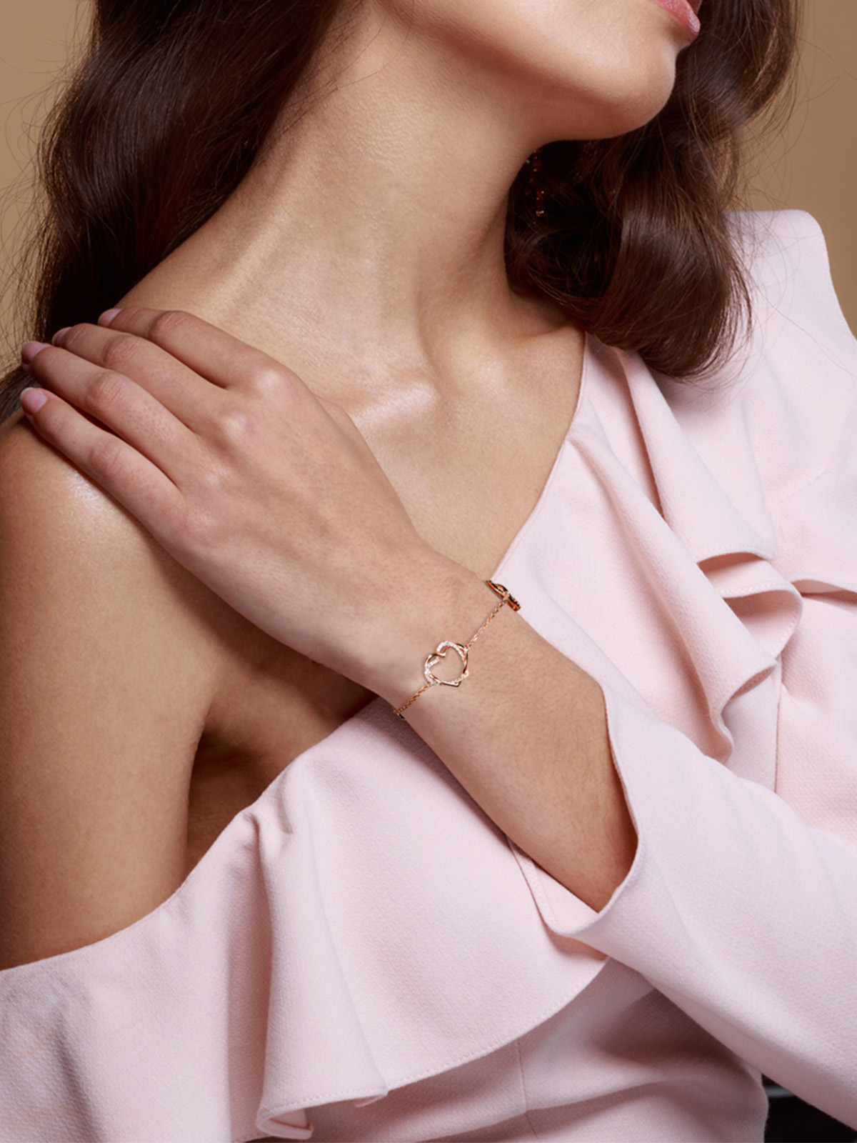 HFE Moissanite Double Hearts C - Lobster Clasp Silver 评论和价格