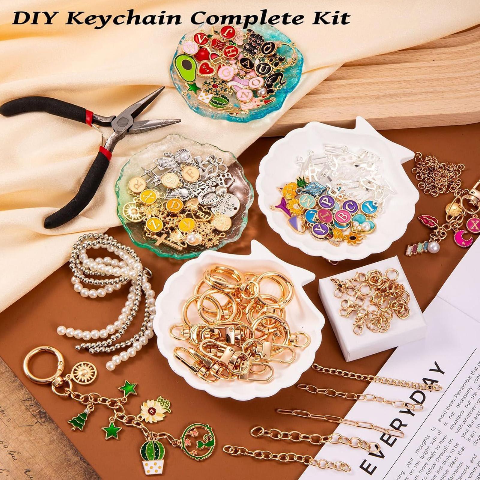 325 Pieces Bag Charm Keychain  - Jewelry Making Party For Adults 评论和价格