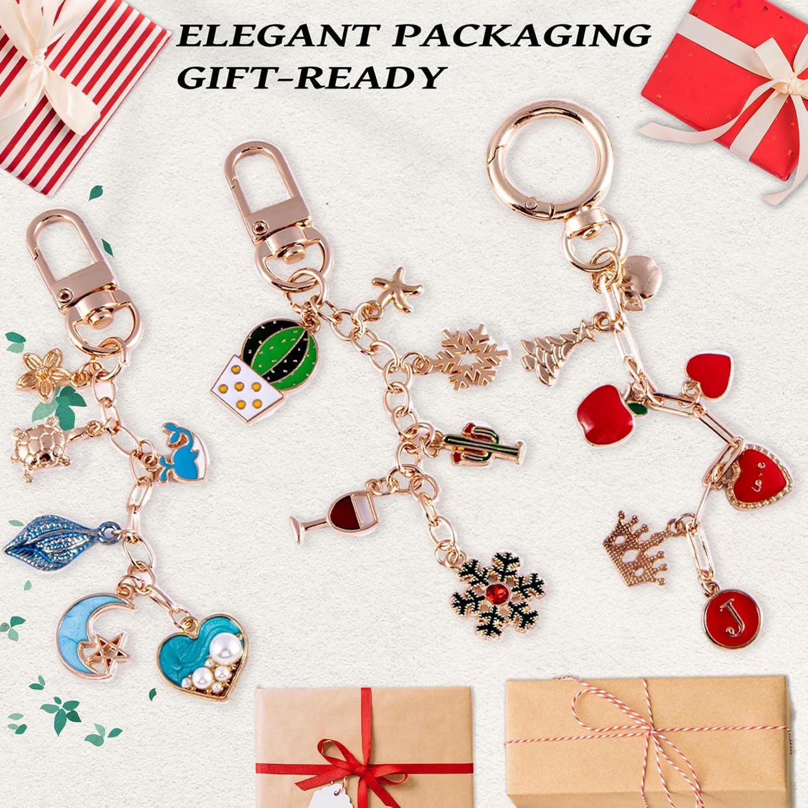 325 Pieces Bag Charm Keychain  - Jewelry Making Party For Adults 评论和价格