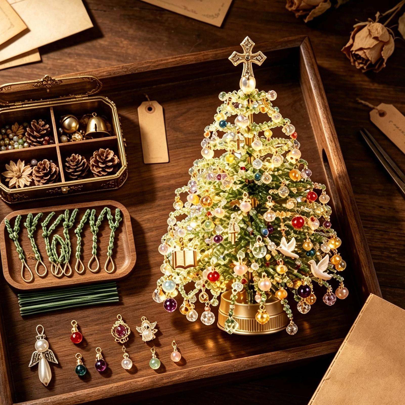3D Crystal Beads Christmas Tre - Jewelry Making Party For Adults 评论和价格