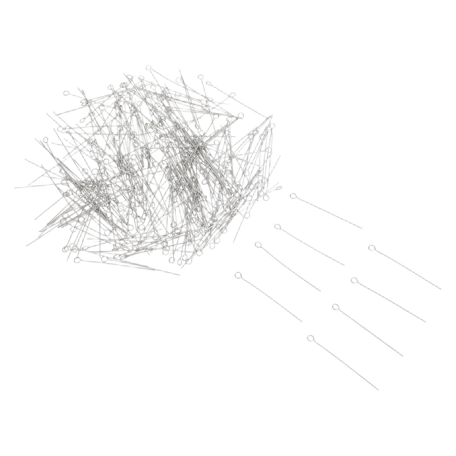 300Pcs Stainless Steel Open Ey - Jewelry Making Eye Pins 评论和价格