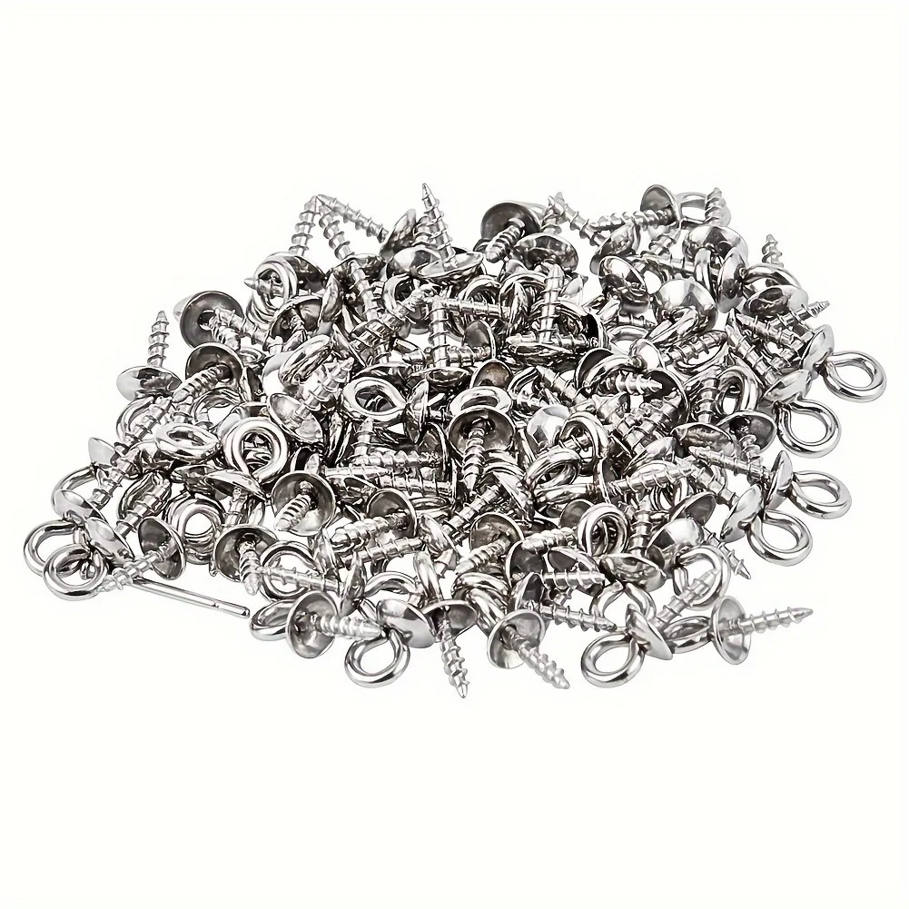 100pcs 10x4mm Stainless Steel  - Jewelry Making Eye Pins 评论和价格