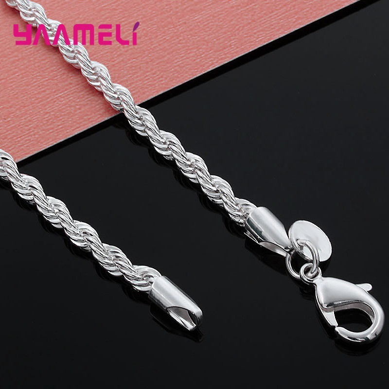 Top Sale Real Pure 925 Sterlin - Lobster Clasp Silver 评论和价格