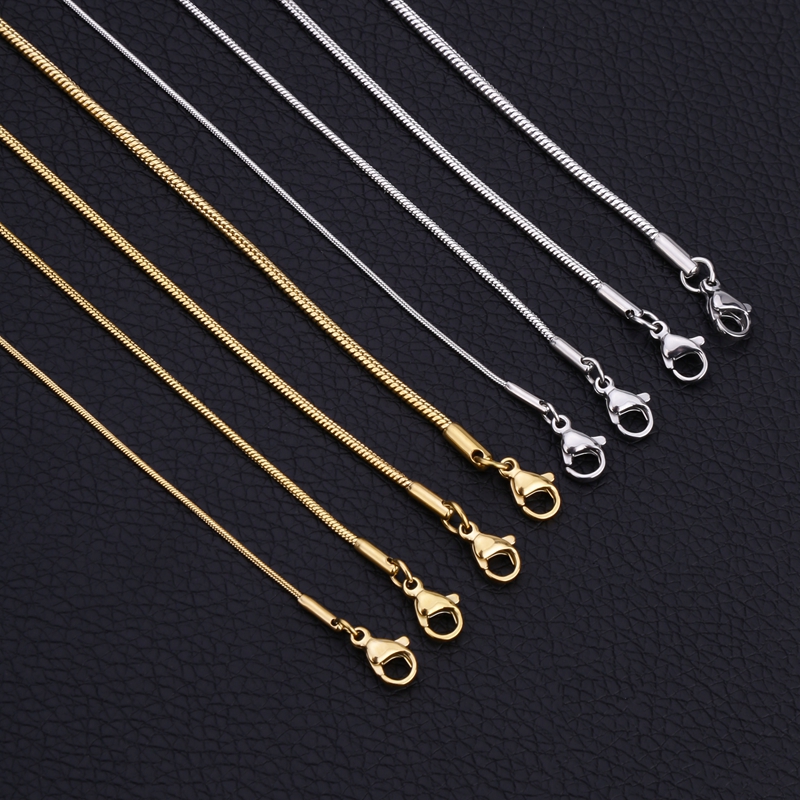 925 Sterling Silver Snake Chai - Lobster Clasp Silver 评论和价格