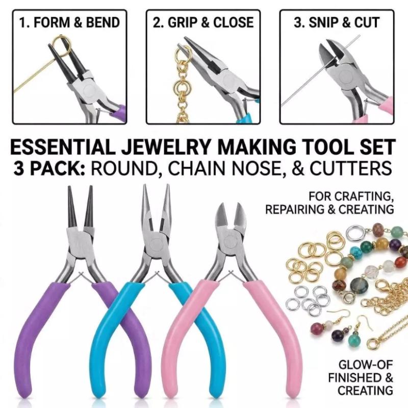 【L】1/3PCS Jewelry Making Plier - Jewelry Making Round Nose Pliers 评论和价格
