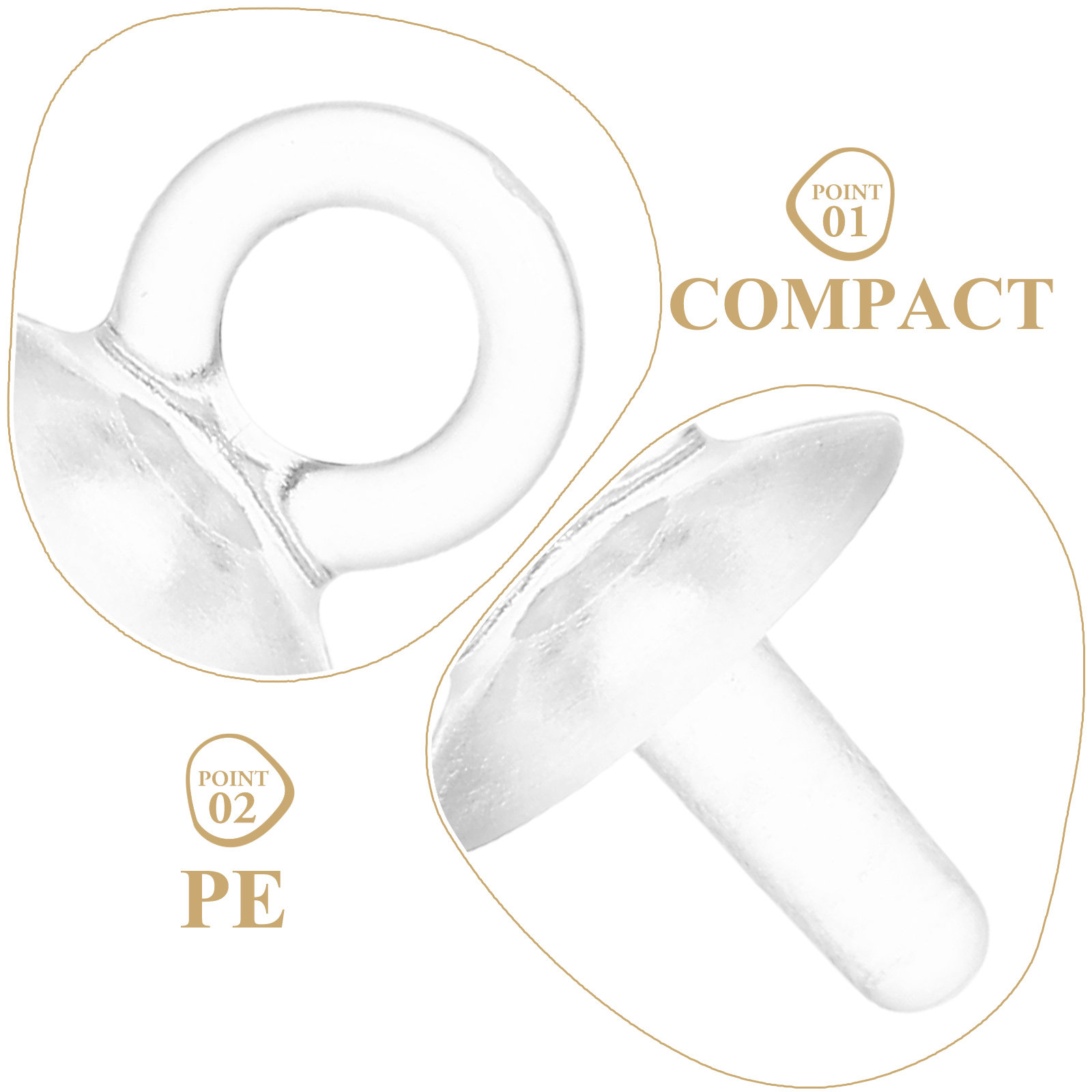 100Pcs Transparent Resin Cup E - Jewelry Making Eye Pins 评论和价格