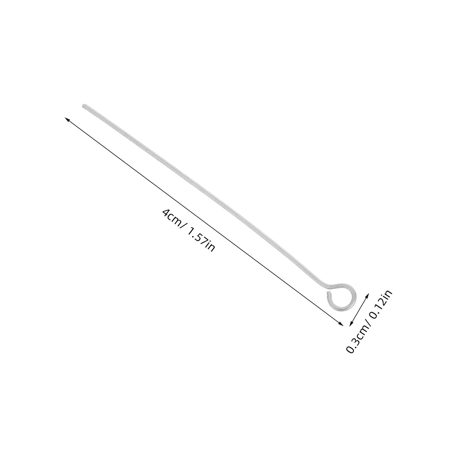 300Pcs Silver Stainless Steel  - Jewelry Making Eye Pins 评论和价格