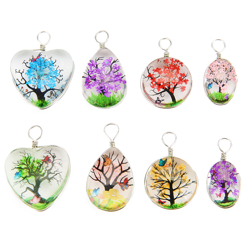 5pcs Colorful Tree Crystal Gla - Jewelry Making For Beginners 评论和价格