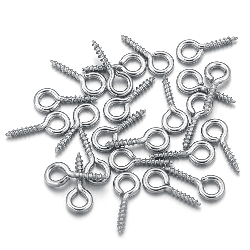 100pcs/lot Stainless Steel Min - Jewelry Making Eye Pins 评论和价格