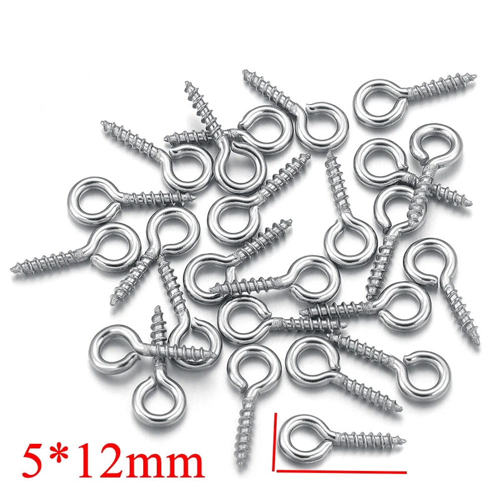 100pcs/lot Stainless Steel Min - Jewelry Making Eye Pins 评论和价格