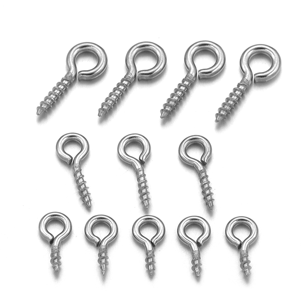 100pcs/lot Stainless Steel Min - Jewelry Making Eye Pins 评论和价格