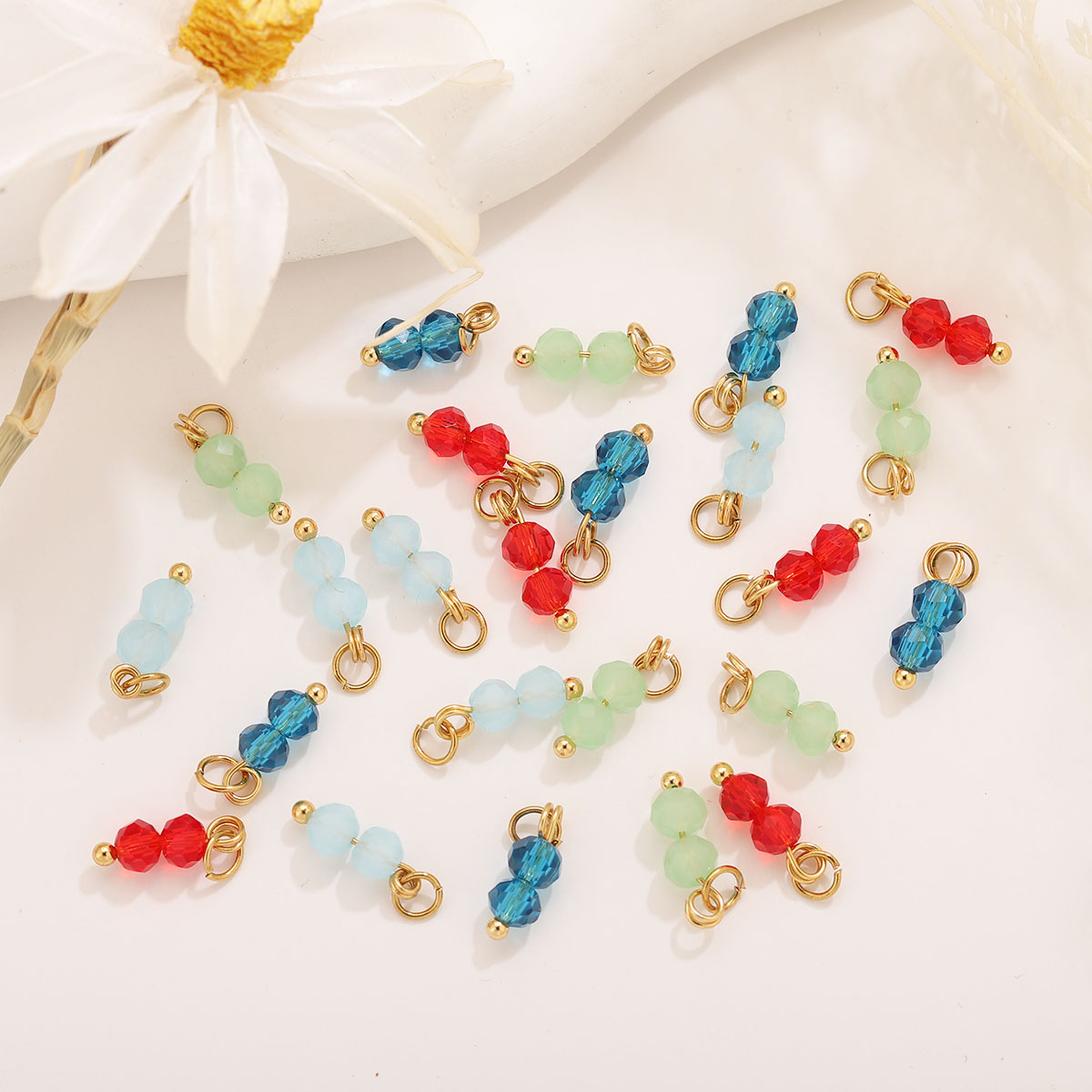 10pcs Colored Crystal Double B - Jewelry Making For Beginners 评论和价格