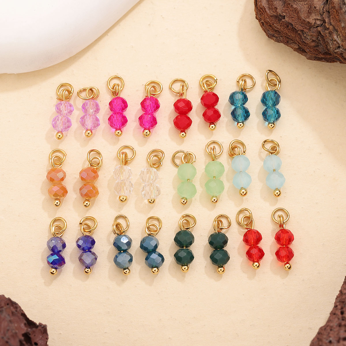 10pcs Colored Crystal Double B - Jewelry Making For Beginners 评论和价格