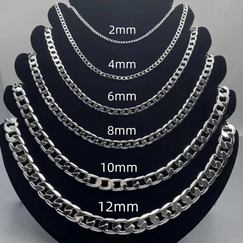 Men's 925 Sterling Silver Neck - Lobster Clasp Silver 评论和价格