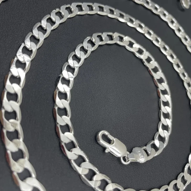 Men's 925 Sterling Silver Neck - Lobster Clasp Silver 评论和价格