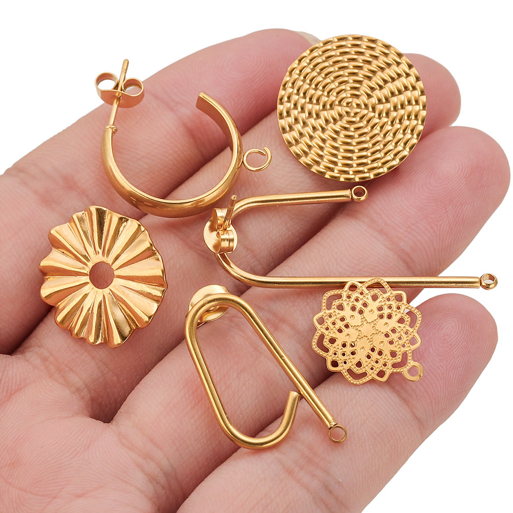 10pcs Stainless Steel Earrings - Jewelry Making Soldering Kit 评论和价格