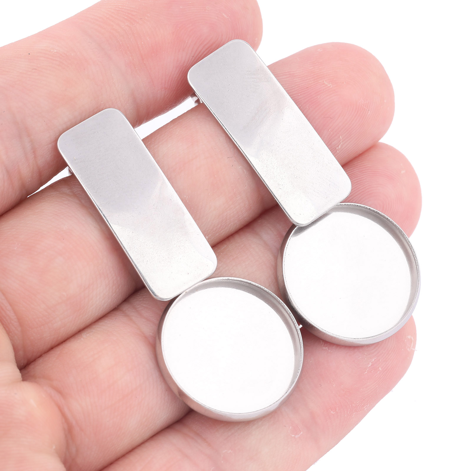 10pcs Stainless Steel Fit 20mm - Jewelry Making Soldering Kit 评论和价格
