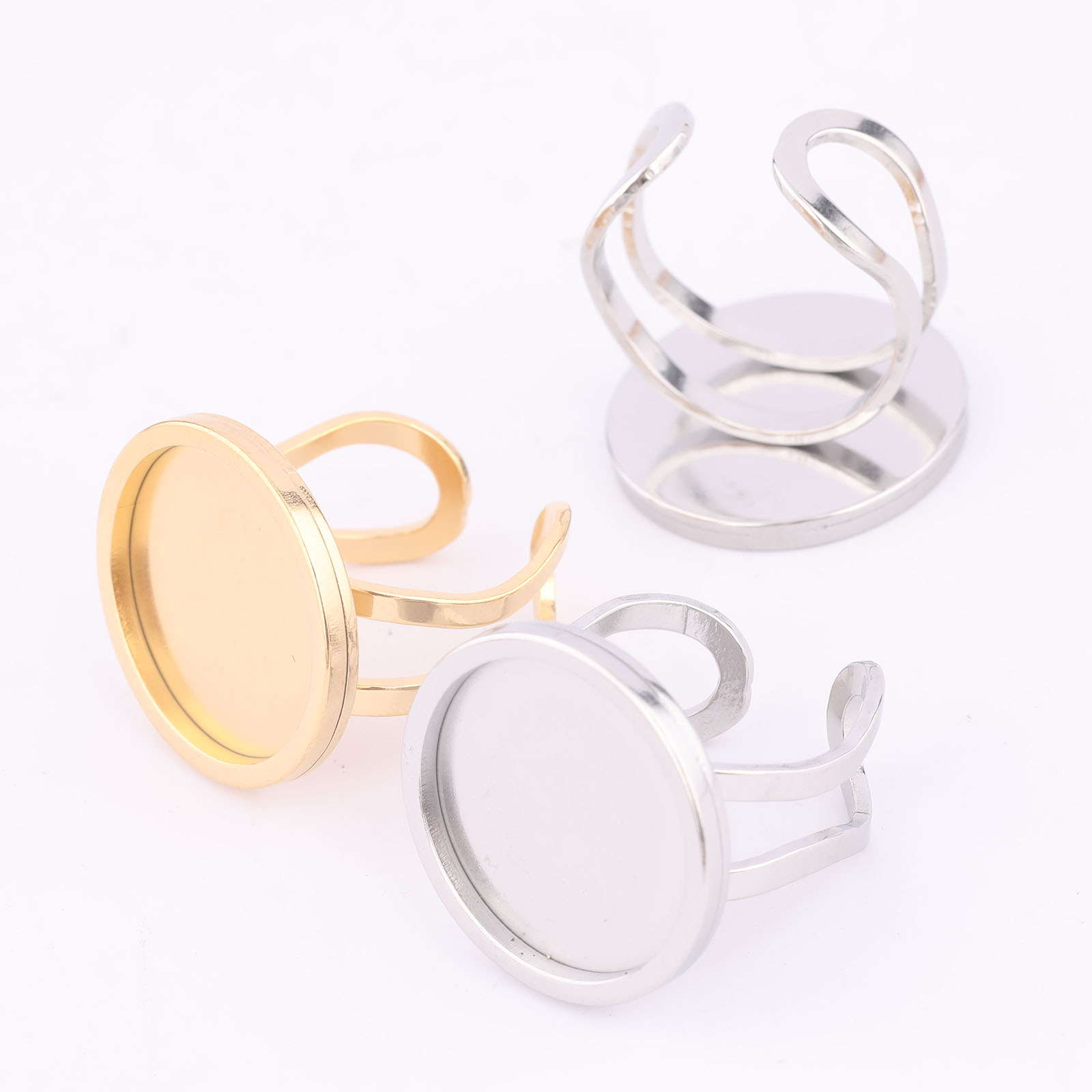 5pcs 18mm Round Cabochon Ring  - Jewelry Making For Beginners 评论和价格