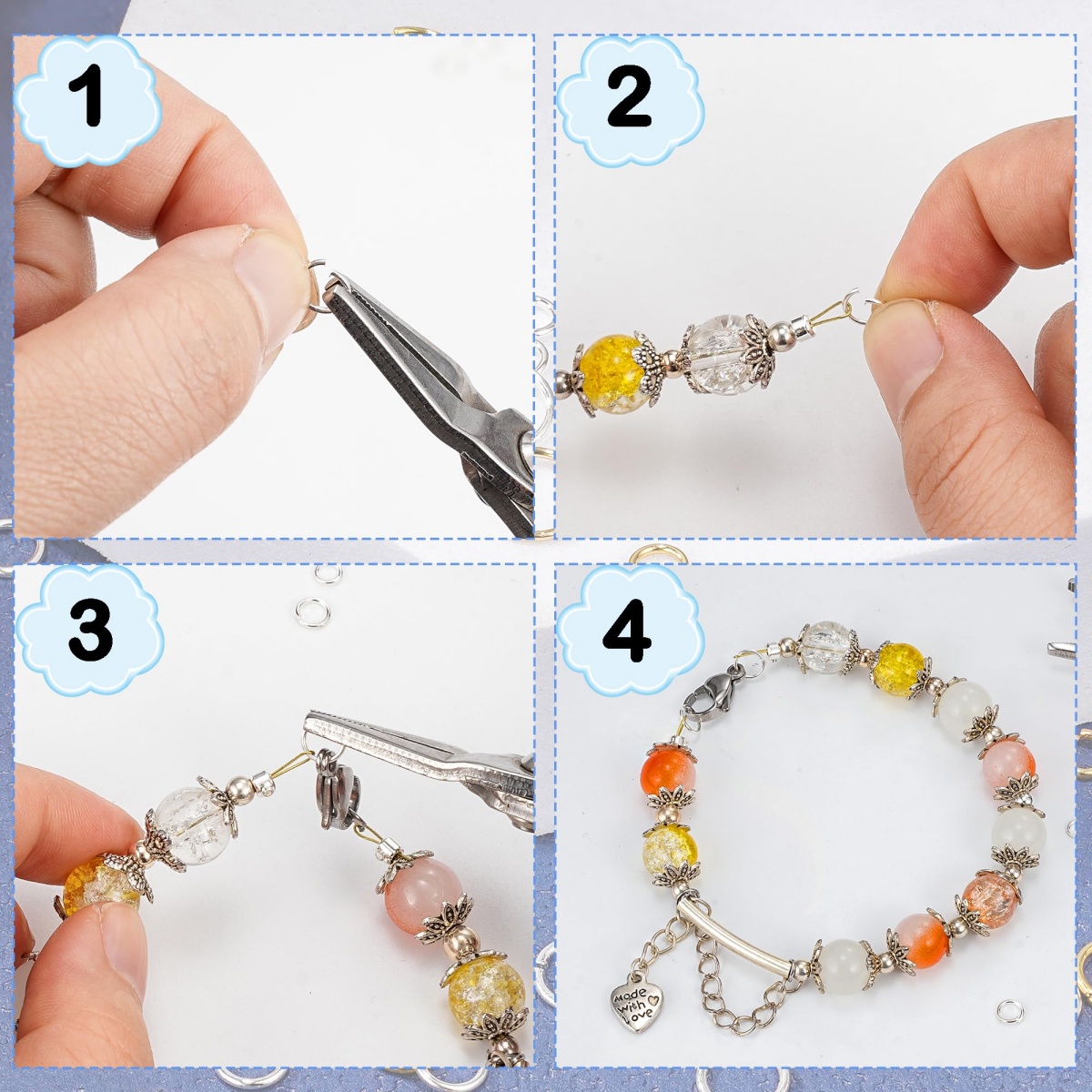 Iron Open Jump Rings Connector - Jewelry Making Looper Tool 评论和价格