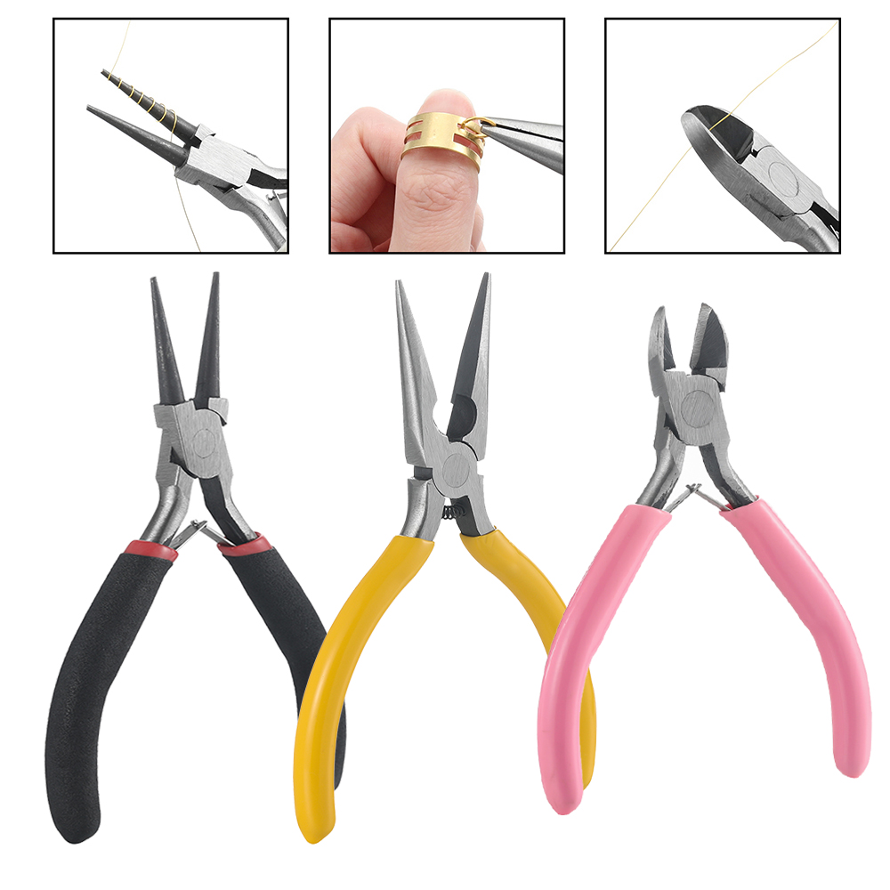 3pcs/Set 3 Styles Jewelry Plie - Jewelry Making Round Nose Pliers 评论和价格