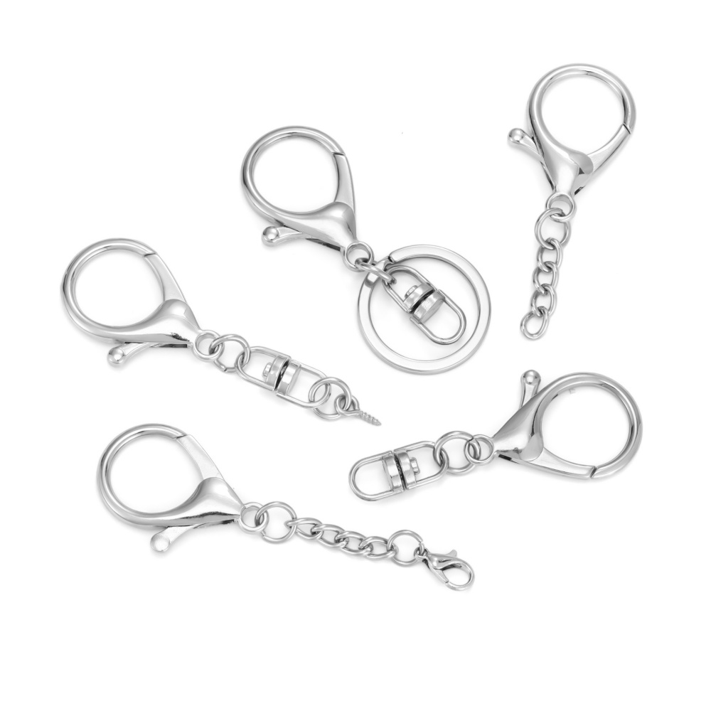 10Pcs Silver Color Large Lobst - Lobster Clasp Silver 评论和价格